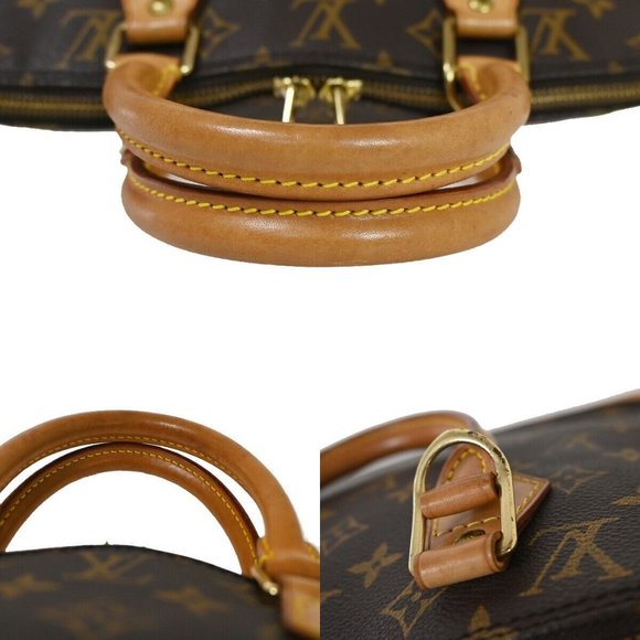 LOUIS VUITTON LV Logo Alma Hand Bag Monogram Leather Brown France - Picture 9 of 16